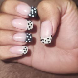 Nabillera Nail - I'm disappointed, she kept asking others what to do. I don't appreciate the fact they're cloudy, and flooding into my cuticle Stylist: Diana