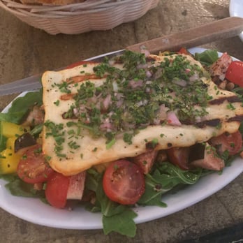 Taza Flores - The mango, pine nuts, cherry tomatoes, Halloumi and rocket salad. Not bad! - Tapas Bars Near Me - Montreal, Quebec Taza Flores - The mango, pine nuts, cherry tomatoes, Halloumi and rocket salad. Not bad! - Tapas Bars Near Me - Montreal, Quebec