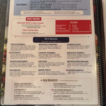 Mo's Egg House - Early Risers, Healthy Heart, MO's Specials and Holy Benedicts - Breakfast & Brunch Near Me - Temecula, California