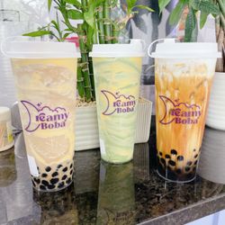 Dreamy Boba - Brown Sugar Brulee Tornado, Creme Brulee Matcha Tornado, Brown Sugar latte