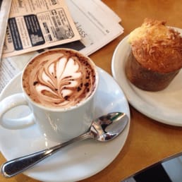 Daily special drink $2.95: blackberry mocha. Paired with peach coconut muffin, unique flavor very tasty and fresh!