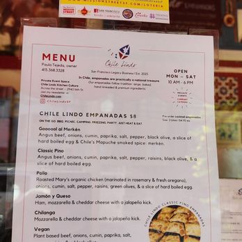 Chile Lindo Empanadas - Delis Near Me - San Francisco, California