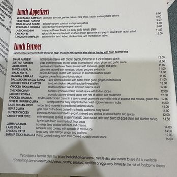 Shahi Indian Cuisine - Lunch menu - Indian Near Me - Saginaw, Michigan