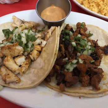 La Malinche Restaurant - Fish taco on the left and al pastor on the right - Mexican Near Me - Rahway, New Jersey La Malinche Restaurant - Fish taco on the left and al pastor on the right - Mexican Near Me - Rahway, New Jersey