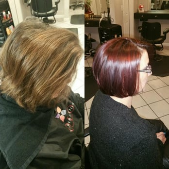 Hot Shots Salon - Amazing what a flat iron, color and cut will do.  Thank you to Adriana Ibarra - Hair Salons Near Me - Monrovia, California