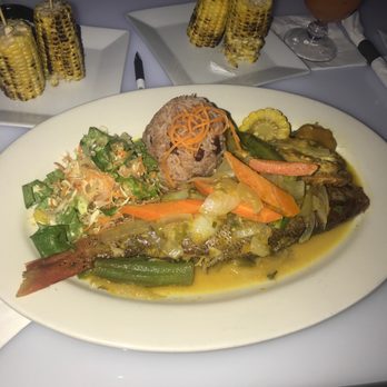 Mingles - Steam red snapper with veggies, and rice and peas. a side of tasteless roasted corn - Dance Clubs Near Me - Bronx, New York Mingles - Steam red snapper with veggies, and rice and peas. a side of tasteless roasted corn - Dance Clubs Near Me - Bronx, New York
