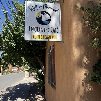 Wolf & Mermaid Enchanted Cafe - Sign - Coffee Roasteries Near Me - Santa Fe, New Mexico