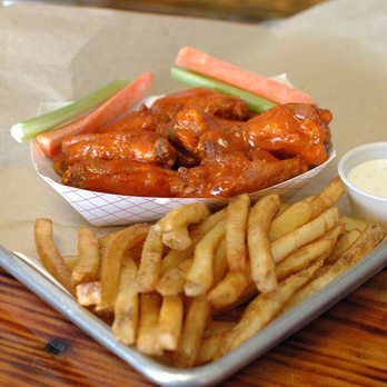 Wing House Grill - a tray of chicken wings and french fries - Chicken Wings Near Me - Hull, Georgia Wing House Grill - a tray of chicken wings and french fries - Chicken Wings Near Me - Hull, Georgia