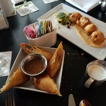 Backstreet Cafe - Seafood Beignets and Duck spring rolls - New American Near Me - Houston, Texas