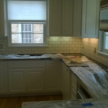 Bijan Solutions - Finished tiled Kitchen backsplash - Handyman Near Me - Evanston, Illinois Bijan Solutions - Finished tiled Kitchen backsplash - Handyman Near Me - Evanston, Illinois