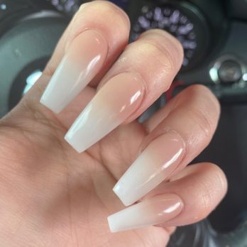 Nails Life Studio - Ombré full set- coffin style - Nail Salons Near Me - Houston, Texas Nails Life Studio - Ombré full set- coffin style - Nail Salons Near Me - Houston, Texas
