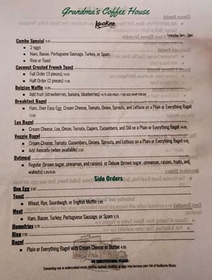 Menu photo 5 Grandma's Coffee House Kula, HI Menu photo 5 Grandma's Coffee House Kula, HI