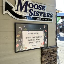 Moose Sisters - It's an upstairs space in the outdoor mall. There are both stairs and an elevator that take you right to the restaurant.