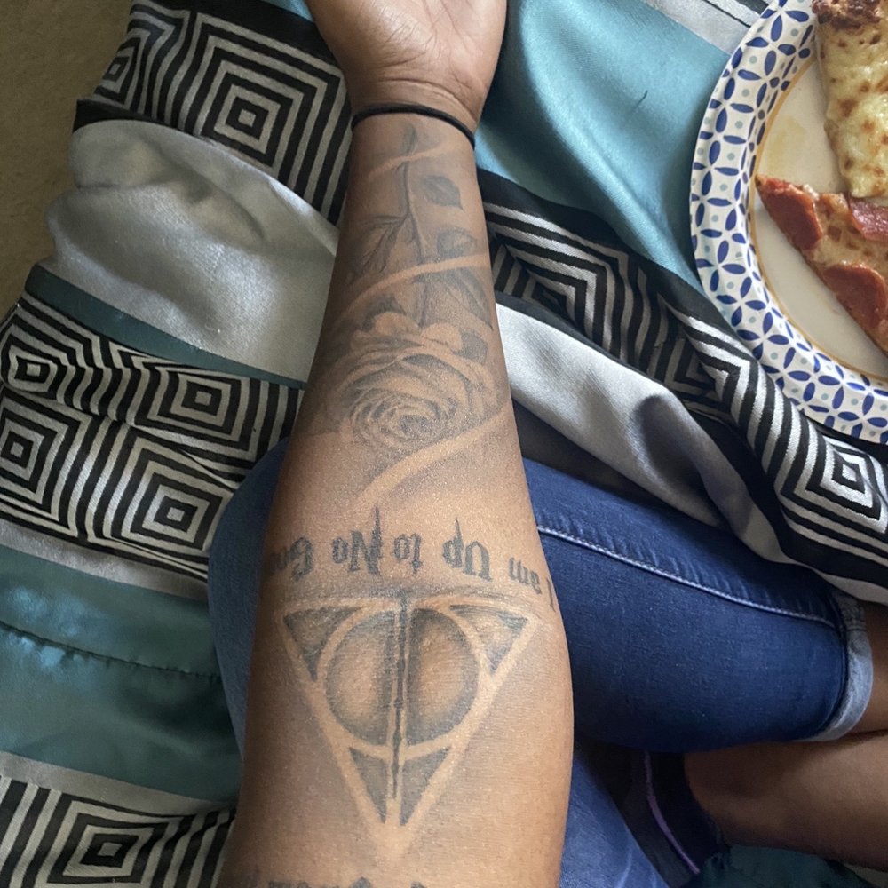 My Last 2, EVERYONE compliments the rose. Harry Potter fans LOVE the deathly hallows tat. Love them!