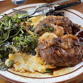 La Copine - Duck Confit over polenta, also, sorry I had to start eating before I remembered the FOMO photo shoot - New American Near Me - Yucca Valley, California