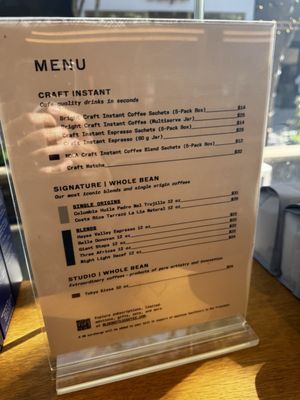 Menu photo 3 Blue Bottle Coffee - Santana Row San Jose, CA
