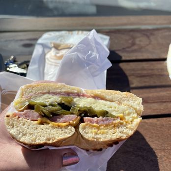 Best Donuts - Delicious chicken sausage bagel with jalapeños. - Donuts Near Me - Hermosa Beach, California Best Donuts - Delicious chicken sausage bagel with jalapeños. - Donuts Near Me - Hermosa Beach, California