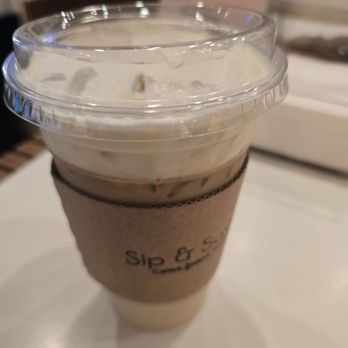 Sip & Savor - Iced Vanilla sweet cream latte - Coffee & Tea Near Me - Fullerton, California