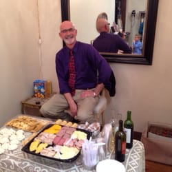 Blush - Dennis manning the wine and food station