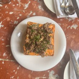 Agege bread with goat meat. Agege bread with goat meat.