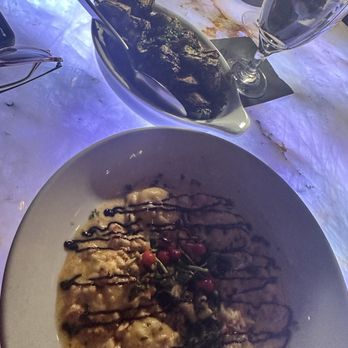 Vault Seafood and Steakhouse - Lobster ravioli and a side of Brussels - Steakhouses Near Me - Mansfield, Texas