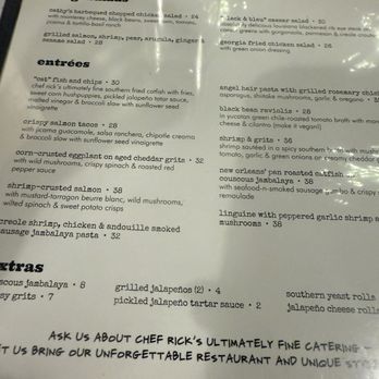 Chef Rick's - Menu - New American Near Me - Orcutt, California