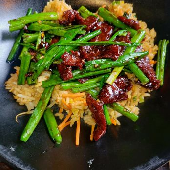 P.F. Chang's - Mongolian Beef with fried rice. - Chinese Near Me - Arlington, Texas P.F. Chang's - Mongolian Beef with fried rice. - Chinese Near Me - Arlington, Texas
