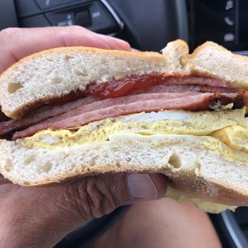 Round Dough With A Hole - Taylor Ham and egg on a roll - Bagels Near Me - Point Pleasant Beach, New Jersey Round Dough With A Hole - Taylor Ham and egg on a roll - Bagels Near Me - Point Pleasant Beach, New Jersey