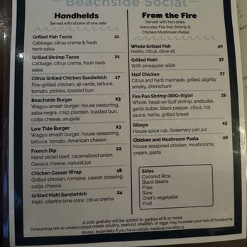 Beachside Social - Menu - Venues & Event Spaces Near Me - Destin, Florida Beachside Social - Menu - Venues & Event Spaces Near Me - Destin, Florida
