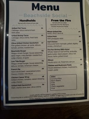 Menu photo 2 Beachside Social Destin, FL Menu photo 2 Beachside Social Destin, FL