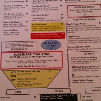 Burger Bar - Menu.....where's that Kobe beef?! - Burgers Near Me - Bristol, Virginia