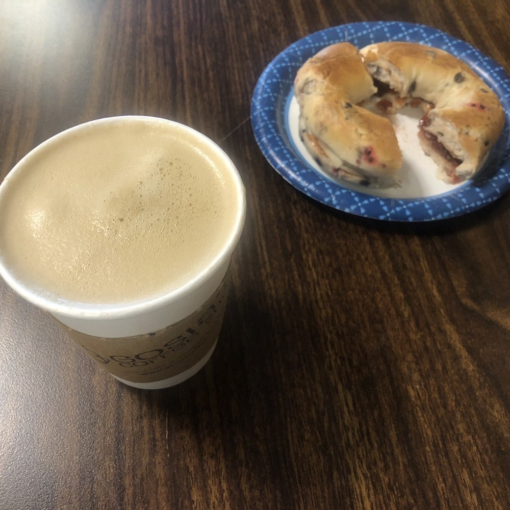Cafe Latte And A Bagel Cafe Latte And A Bagel