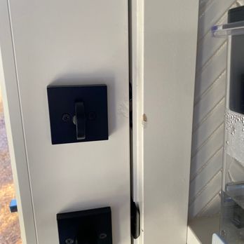 Davis Lock & Safe - The chip on the frame was from installation - Keys & Locksmiths Near Me - Beaverton, Oregon