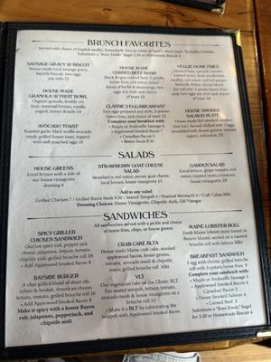 Menu photo 3 Bayside American Cafe Portland, ME