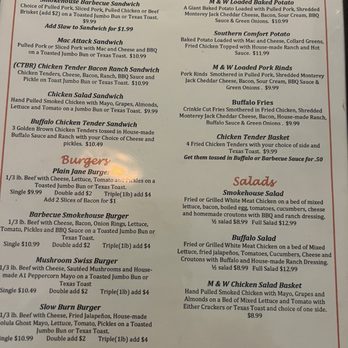 M&W Smokehouse BBQ - Menu - Barbeque Near Me - Bonifay, Florida