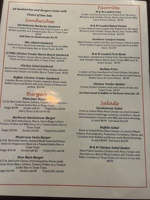 Menu photo 1 M&W Smokehouse BBQ Bonifay, FL