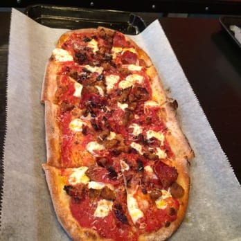 V3 Flatbread Pizza - Chop Shop pizza, one of their pre-built options. - Pizza Near Me - Pittsburgh, Pennsylvania