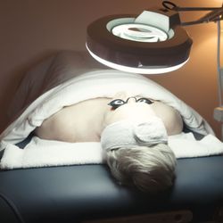 Dermaspace - After cleansing a prepping skin, then the fun begins as your esthetician manually cleans out all your pores. Nothing gets past us!!