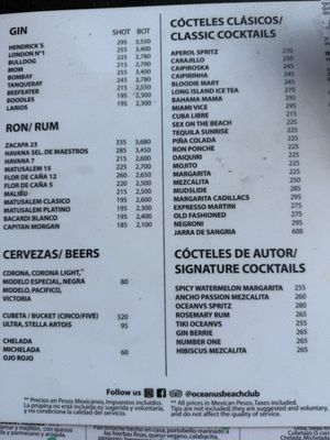 Menu photo 3 Oceanvs Isla Mujeres, ROO