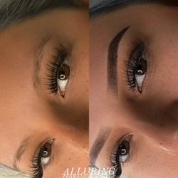 Alluring Permanent Makeup - Before & after ombré brows