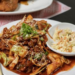 Kobi-Q - Spicy BBQ Pork and Ricecakes