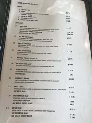 Menu photo 3 Hot Spot on 6 Vernon, BC