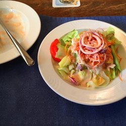 Steakhaus Hacienda - Salat nach Art des Hauses vorweg.