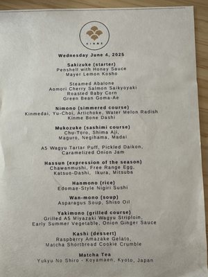 Menu photo 5 Kinme Omakase San Diego, CA Menu photo 5 Kinme Omakase San Diego, CA