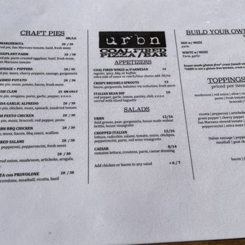 Urbn One Paseo - Menu 12/2022 - Pizza Near Me - San Diego, California