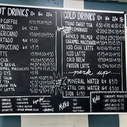 Drink menu Drink menu
