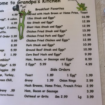 Grandpa's Kitchen - Menu - Breakfast & Brunch Near Me - Kingman, Arizona