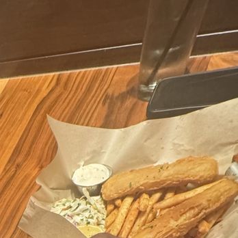 Lazy Dog Restaurant & Bar - Fish, chips and slaw - New American Near Me - Fairfax, Virginia Lazy Dog Restaurant & Bar - Fish, chips and slaw - New American Near Me - Fairfax, Virginia