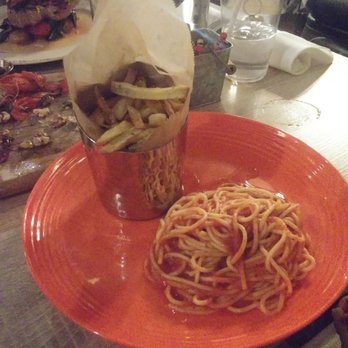 RANGE kitchen & tap - Kids Pasta with Marinara & Fries less than $10 - New American Near Me - Roseville, California RANGE kitchen & tap - Kids Pasta with Marinara & Fries less than $10 - New American Near Me - Roseville, California