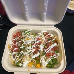 Two Chicken and One Steak Street Taco. Two Chicken and One Steak Street Taco.